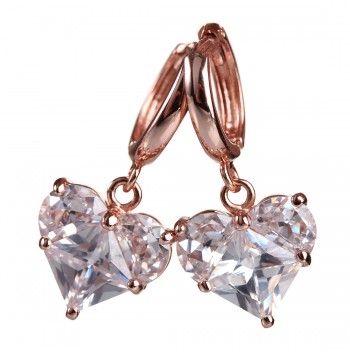 Rose-gold drop earrings