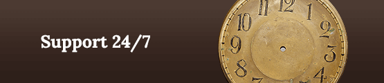 Wide banner: 24/7 support