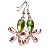Flower drop earrings